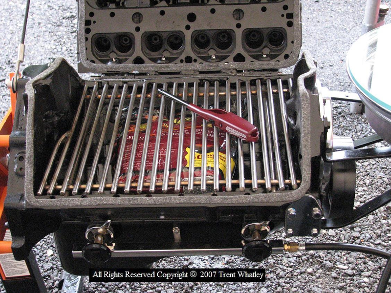 Illustration for article titled Small Block Chevy Grill Burns Meat, Not Mustangs